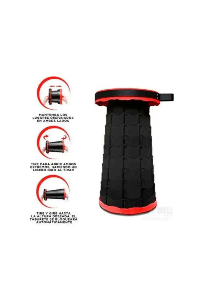 BANCA PLEGABLE PORTATIL COLOR ROJO