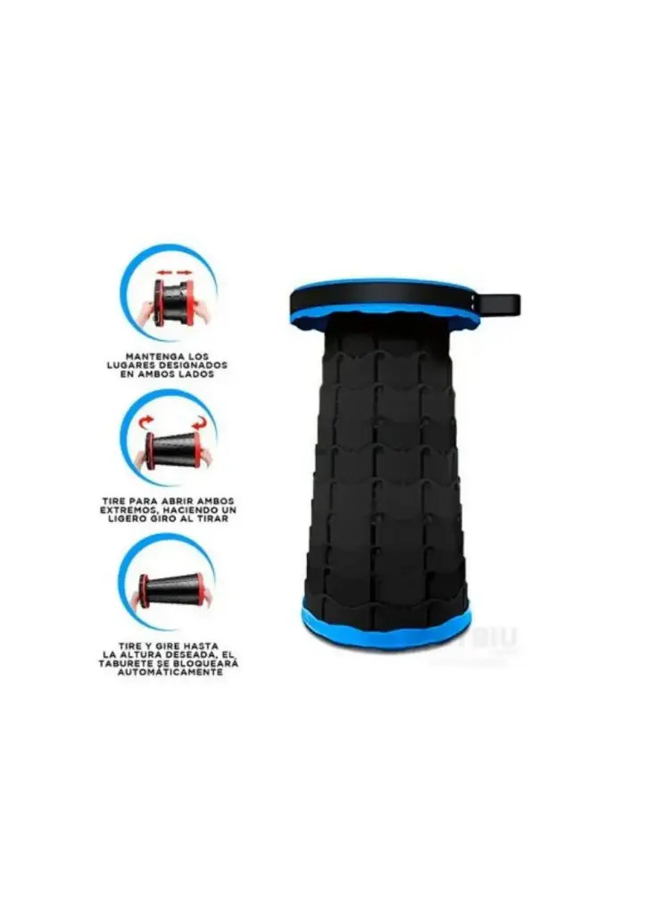 BANCA PLEGABLE PORTATIL COLOR AZUL